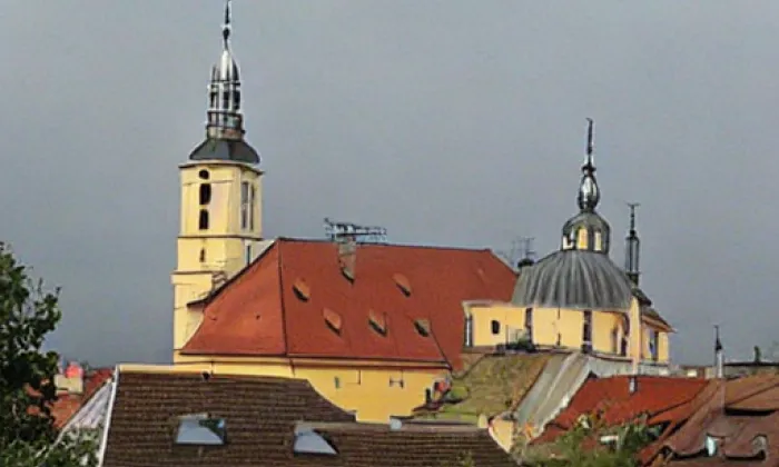 Kostel svatého Jiří (Moravské Prusy) – autumn