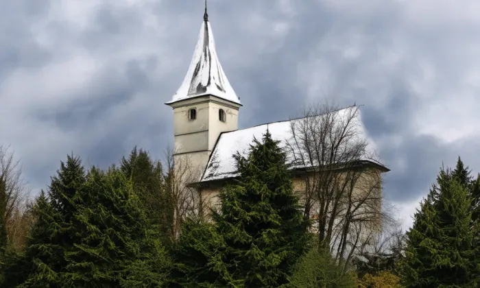 Kostel svatého Jiří (Pozděchov) – winter