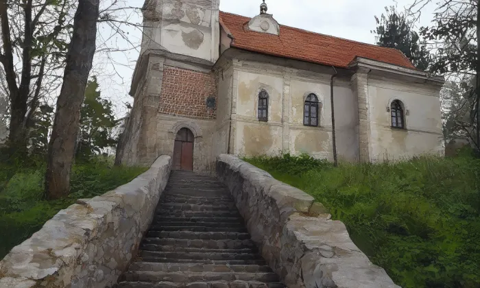 kostel svatého Jiří (Rudná) – akvarel