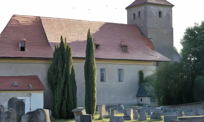 kostel svatého Jošta (Dolní Pertoltice) – noc