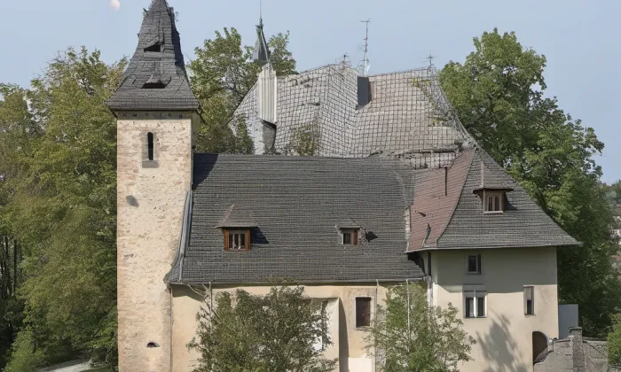 Kostel svatého Linharta (Lidéřovice) – noc