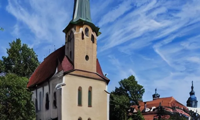 Kostel svatého Martina (Rtyně nad Bílinou) – akvarel