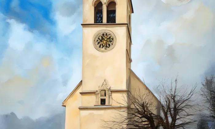 Kostel svatého Martina ve Vidimi – noc