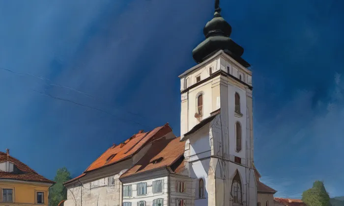 Kostel svatého Matěje v Bechyni – summer