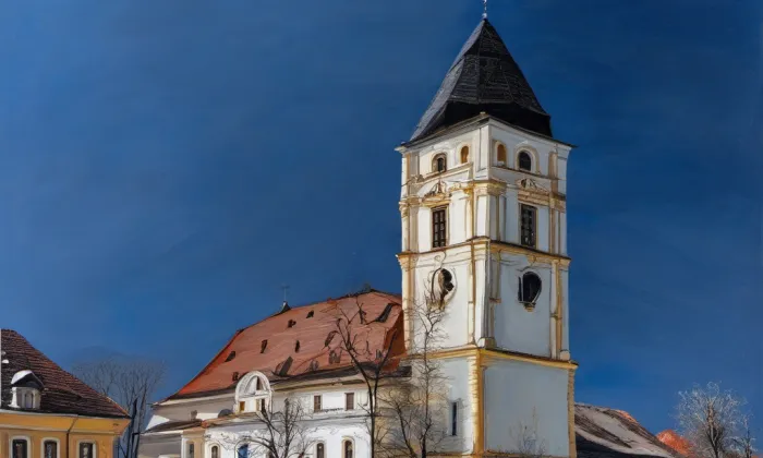 Kostel svatého Matěje v Bechyni – winter