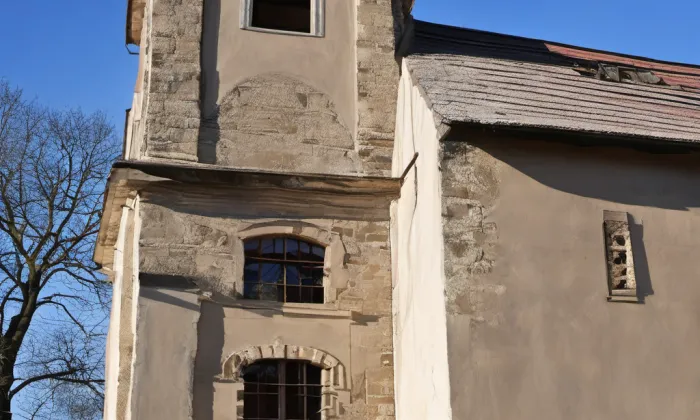 Kostel svatého Mikuláše (Mikulovice) – noc