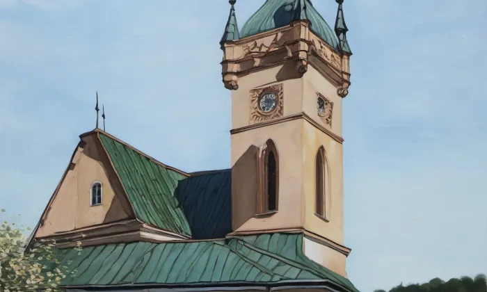 kostel svatého Mikuláše v Humpolci – summer
