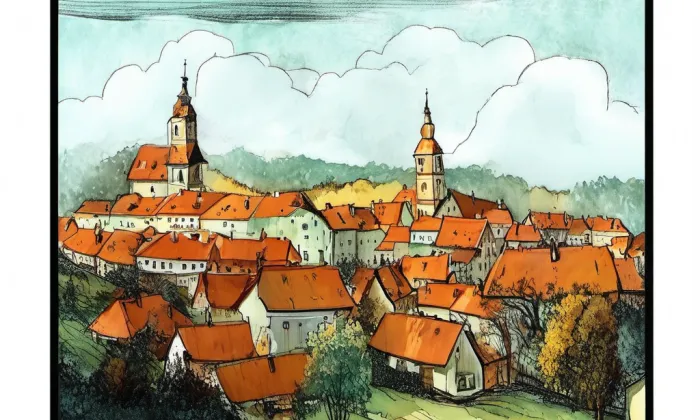 kostel svatého Mikuláše v Osoblaze – autumn