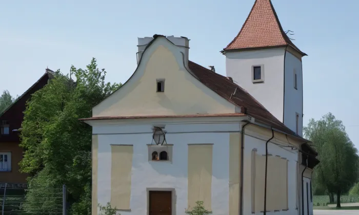 kostel svatého Osvalda (Milovice) – noc