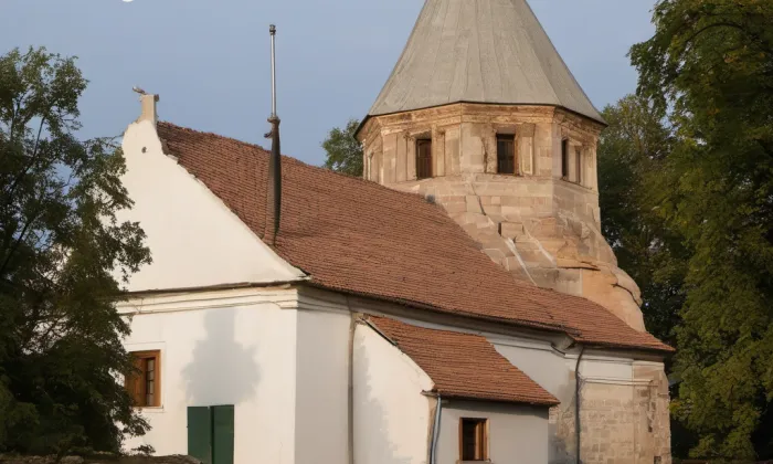kostel svatého Petra a Pavla (Řeznovice) – noc
