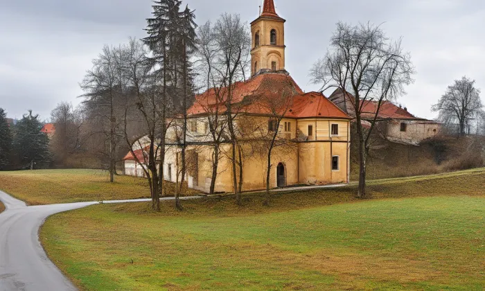 Kostel svatého Petra a Pavla (Brtev) – winter