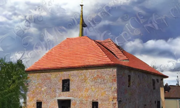 kostel svatého Petra a Pavla (Dolany) – akvarel