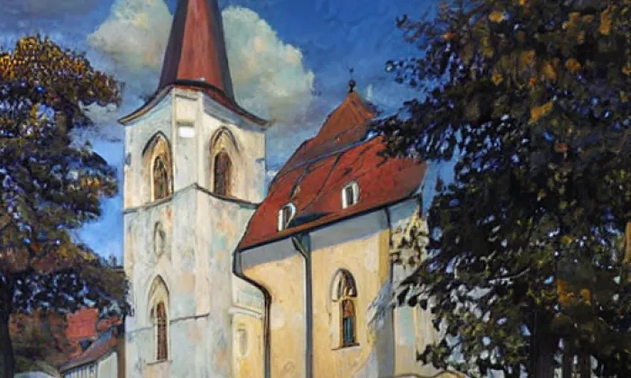 Kostel svatého Petra a Pavla (Dubany) – summer