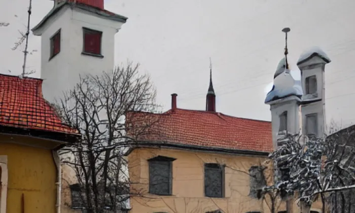 kostel svatého Prokopa (Křtěnov) – winter