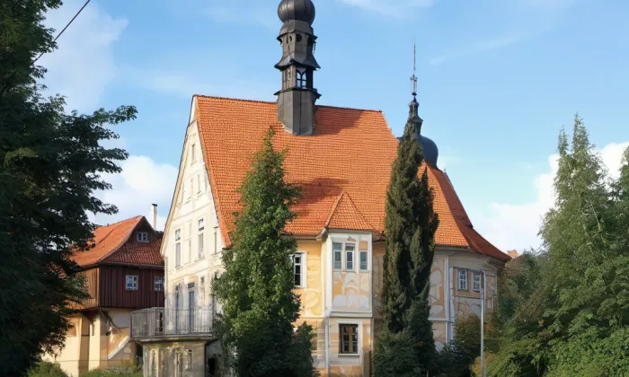 Kostel svatého Prokopa (Nadslav) – autumn