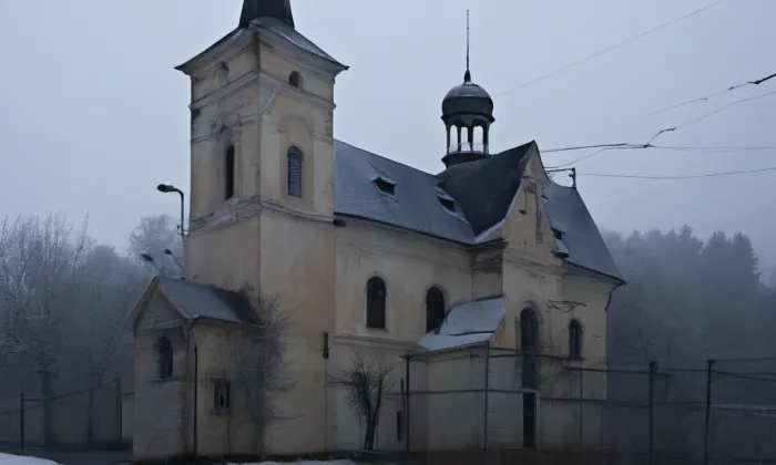 kostel svatého Rocha (Žebrák) – winter