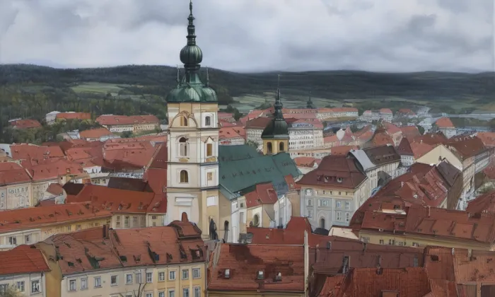 kostel svatého Tomáše (Praha) – akvarel