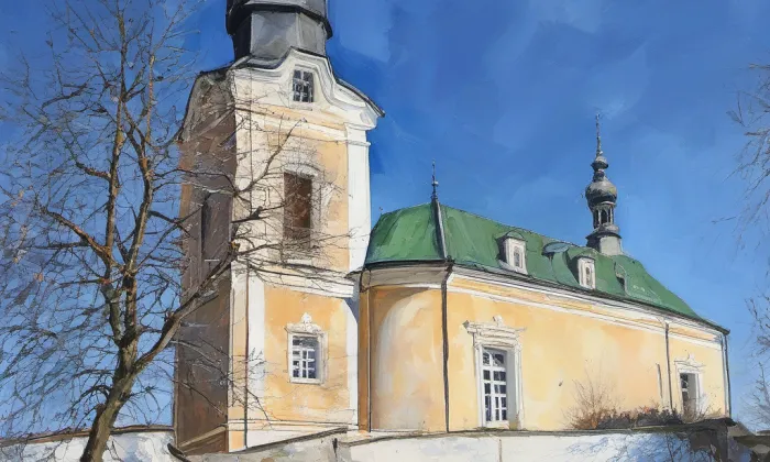 kostel svatého Václava (Činěves) – spring