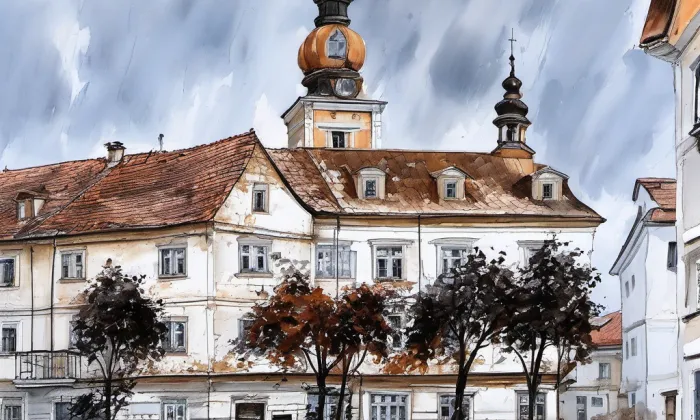 Kostel svatého Václava (Březno) – autumn