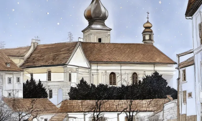 Kostel svatého Václava (Březno) – noc