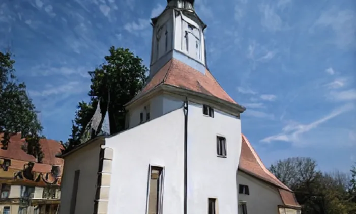kostel svatého Václava (Chlum) – akvarel