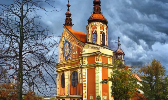 Kostel svatého Václava (Nové Sedlo) – autumn