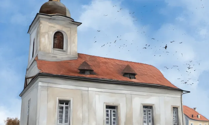 Kostel svatého Vavřince (Prácheň) – autumn