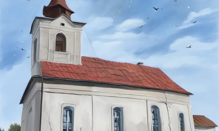 Kostel svatého Vavřince (Prácheň) – noc