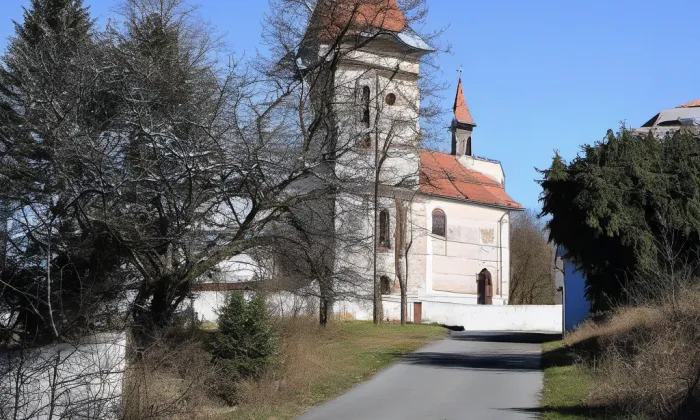 kostel svatého Vavřince (Svinčany) – winter