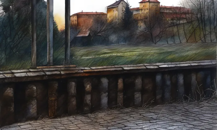 Park Zoologická – akvarel