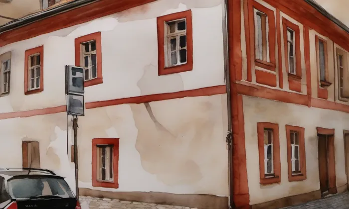 Pražská filmová škola – akvarel