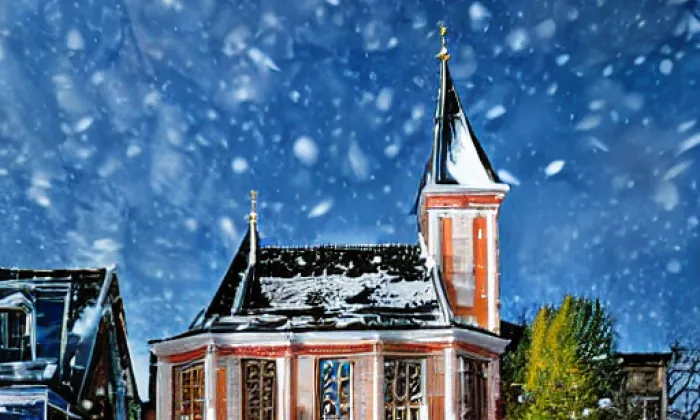 Pravoslavný chrám svatého Mikuláše v Mikulově – winter