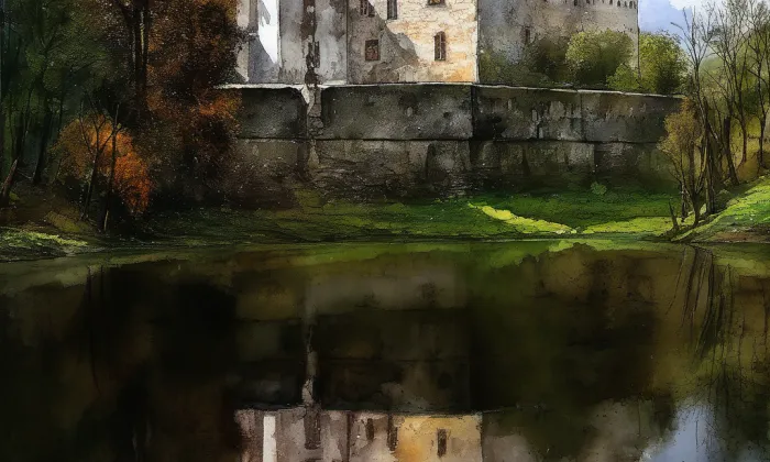 Raduň – akvarel