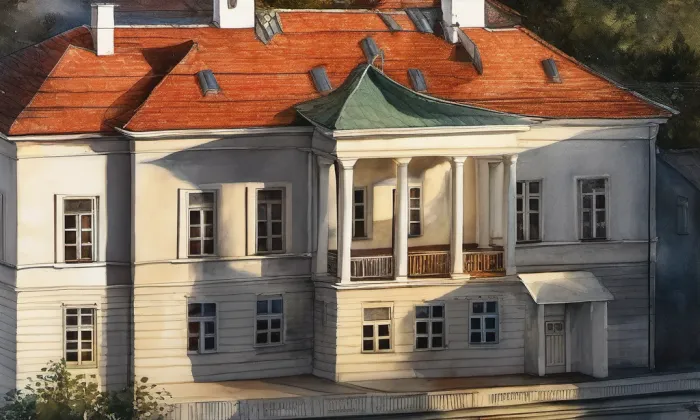 Richterova vila – akvarel