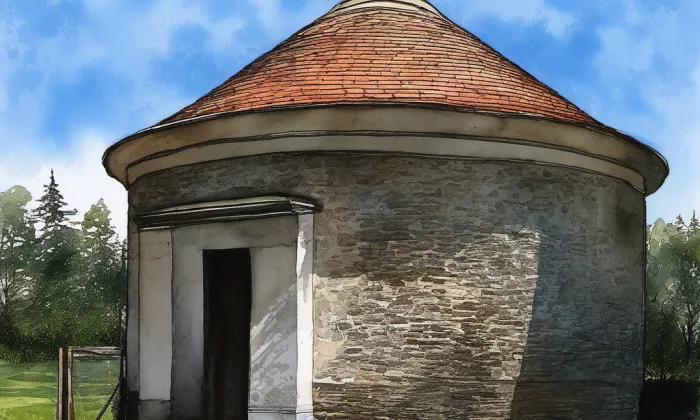 rotunda sv. Oldřicha – akvarel