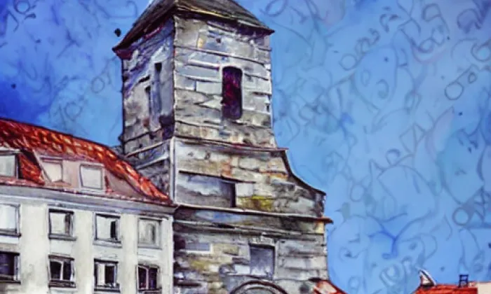 Staroměstský orloj – akvarel