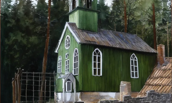 Ticháčkova kaple – akvarel