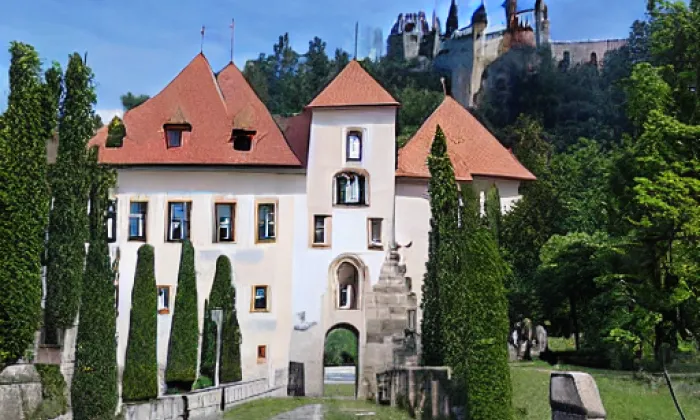 Vysoký hrádek – akvarel