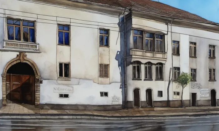 zámek Drnovice – akvarel