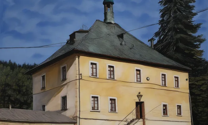 zámek Malá Skála – akvarel