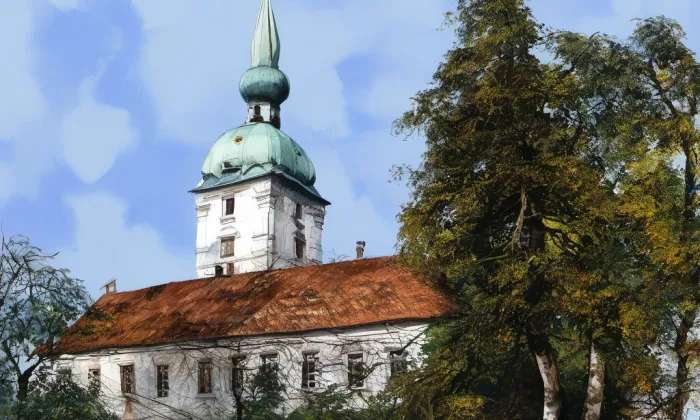 Zámek Vsetín – akvarel